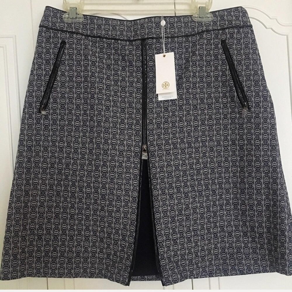 Tory Burch Blue Chaumont Jacquard skirt